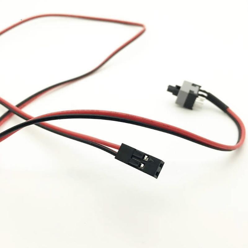 ATXs Power Switcher Cord 2Pin 50cm Computer Motherboards Reset Button Connection Plugs and Play PC Power Cable 24Awg