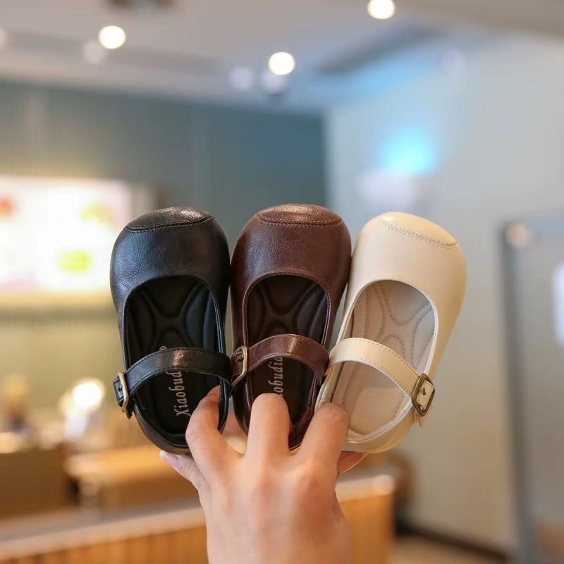 Soft Sole Toddler Girls Princess Shoes 1 Old Baby First Walkers 2026 Low Cut Mary Janes In Beige Black Brown Red