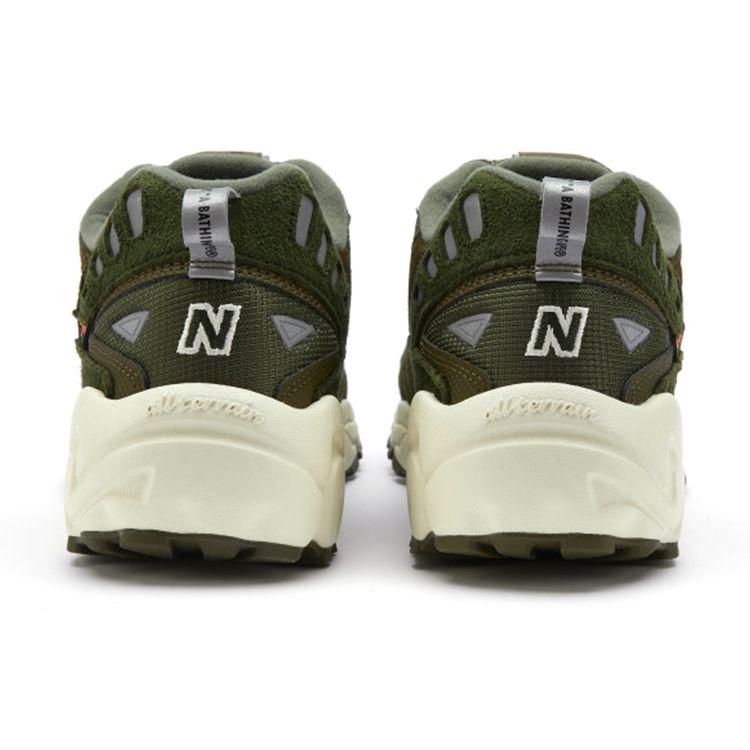 Aape X New Balance NB 703 Retro Trend Fabric Synthetic Leather Pigskin Low-Top Casual Running Shoes Men sneaker Army-Green ML703KHX