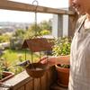 Rusty Iron Automatic Feeding Station Vintage Bird Food Container  Outdoor Garden