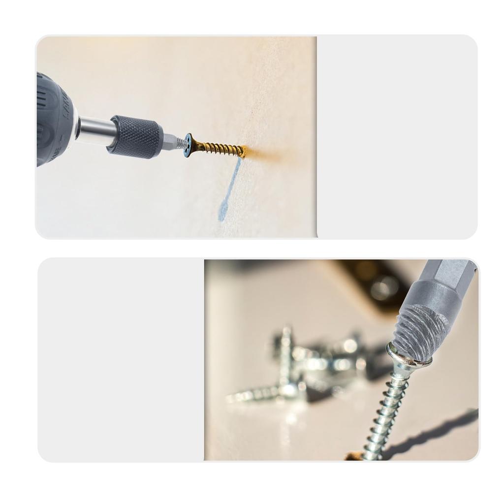 Screw Removal Drill Thread Repair Broken Bolt Torn Screw Removal Crushed Screw Removal Hexagonal Screw Head Storage Case Set of Special Tool Bit, Bit,