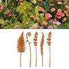 Vintage Metal Garden Stakes Set of 5 for Outdoor Use to Add Decorative Flair to Lawns Flower Beds Pathways and Porch Areas