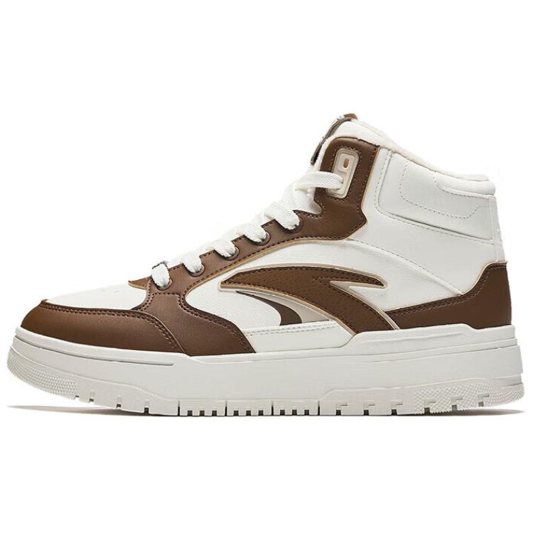 Anta 982 Fleece Lined High Top Sneakers Mens Brown White 112448961-4