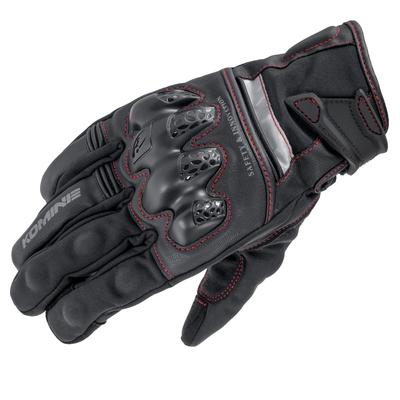 Ochronne Wiatroszczelne Ciepłe Rękawice Motocyklowe HG Czarne Czerwone XL GK-855