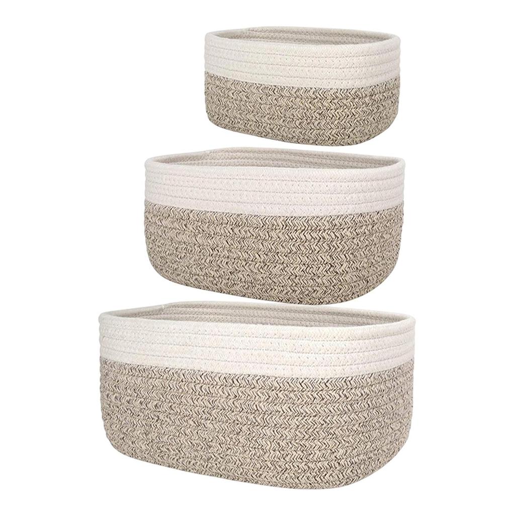 Cotton Rope Basket Holder Shelf Basket for Towel Storage Pet Toys Bedroom