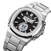 Skmei Analog Digital Display Mens Bracelet Watches Three Time Zone LED Waterproof Quartz Sports Chronograph Male Alarm Clock