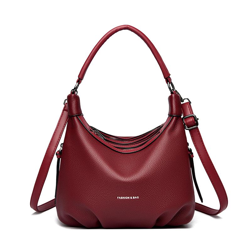 

VANDERWAH New Multi Pocket Women s Handbag High Quality Soft PU Leather Female Shoulder Bag Luxury Designer Girl Tote Bolsas Sac красный