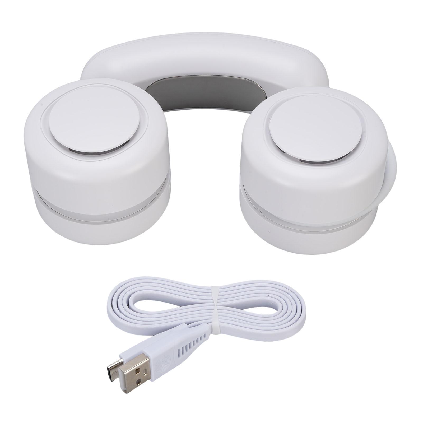 

Портативный шейный вентилятор, перезаряжаемый, 3 скорости, носимый персональный вентилятор, тихий, работающий от батареи, полупроводник белый