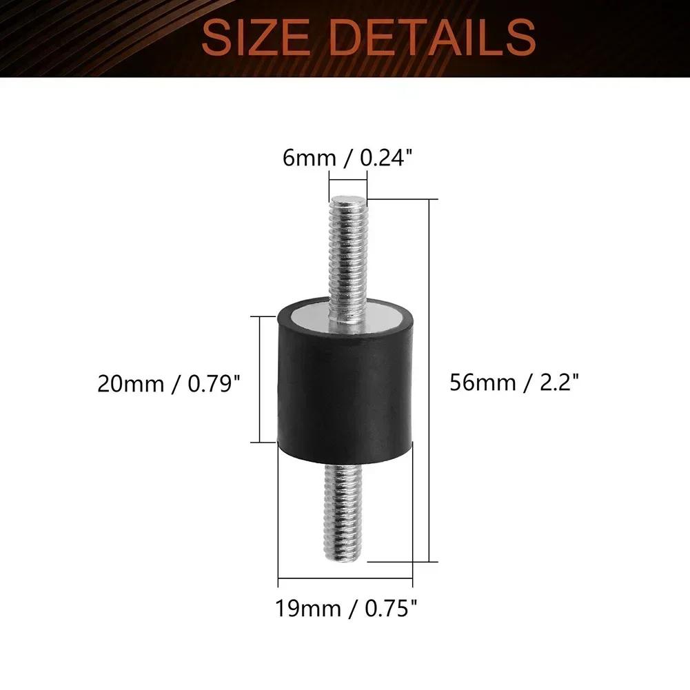 1Pcs M5 M6 Rubber Vibration Isolato Thread  Rubber Shock Crash Pad Damper Bobbin Mount  Anti Vibration Bobbin Isolator
