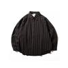Japan Fashion Retro Stripe Shirts Men's Long Sleeve Loose Wide Fashion Shirt Washed Pure Cotton All-Matching Spring and Autumn Outerwear