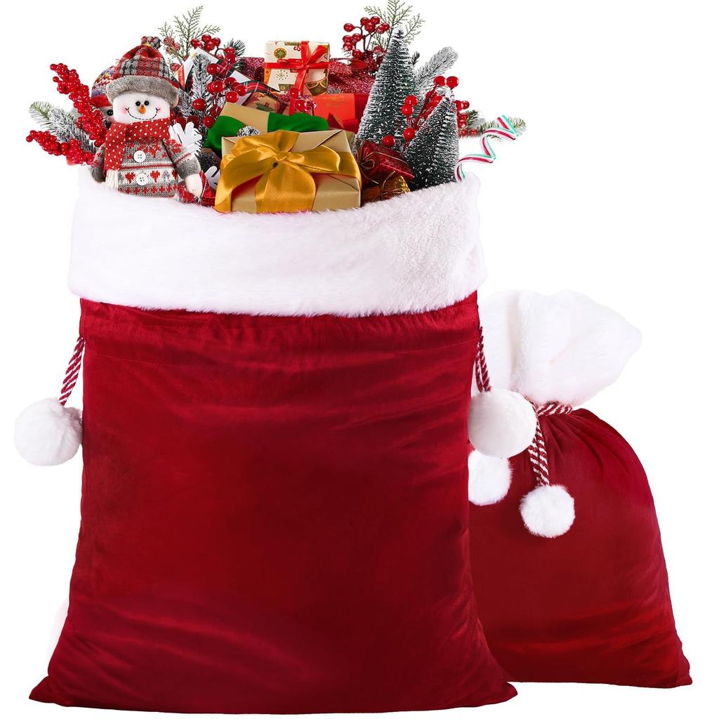 Christmas Decorative Backpack Drawstring Large Christmas Bag, Santa Claus Gift Bag, Christmas Decorative Gift Bag