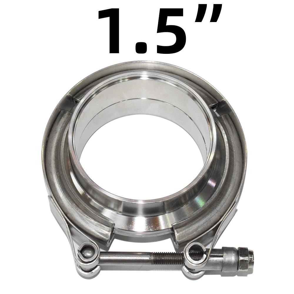 Нержавеющая сталь 304 2  2.25  2.5  3  V-образный хомут 3-дюймовый V-band 2.5 3-дюймовый фланец выхлопной трубы 76 мм Турбо выхлоп Vband V-образные хомуты Комплекты Standard 1.5 inches