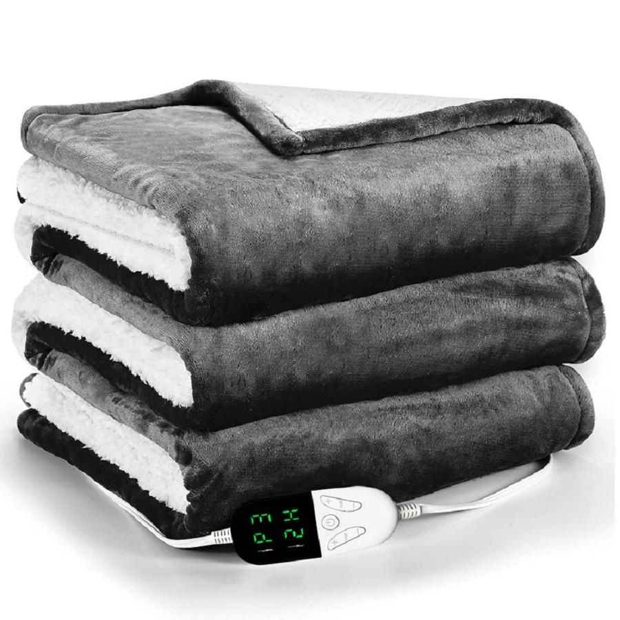 50*60Inch Heating Blanket-Electric Blanket,Soft Heated Throw Blanket With 6 Heating Levels & 4 Hours Auto-Off
