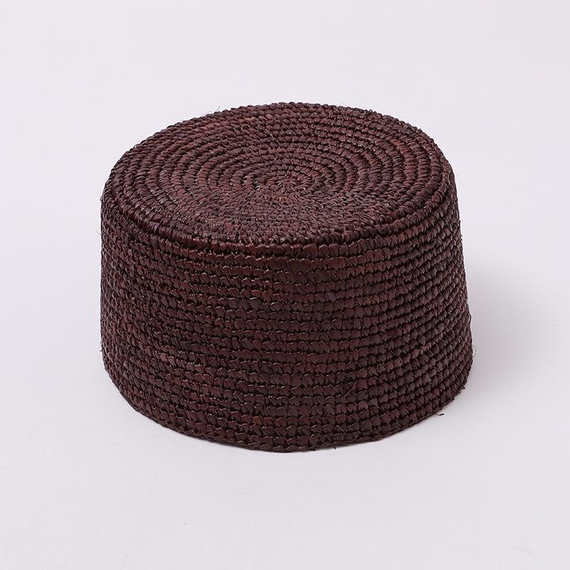 Summer women's new raffia hand-woven medicine box hat French niche design beret beret beanie European and American