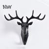 Entryway Hooks Deer Head Wall Hook, Adhesive Antler Decorative Hanger, Modern Stable Load Bearing Plastic Mount Organizer for Home Kitchen And