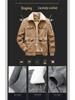 Men's Autumn/Winter 2025 Corduroy Lambswool Jacket - Thickened Warm Outerwear for Middle-Aged Men