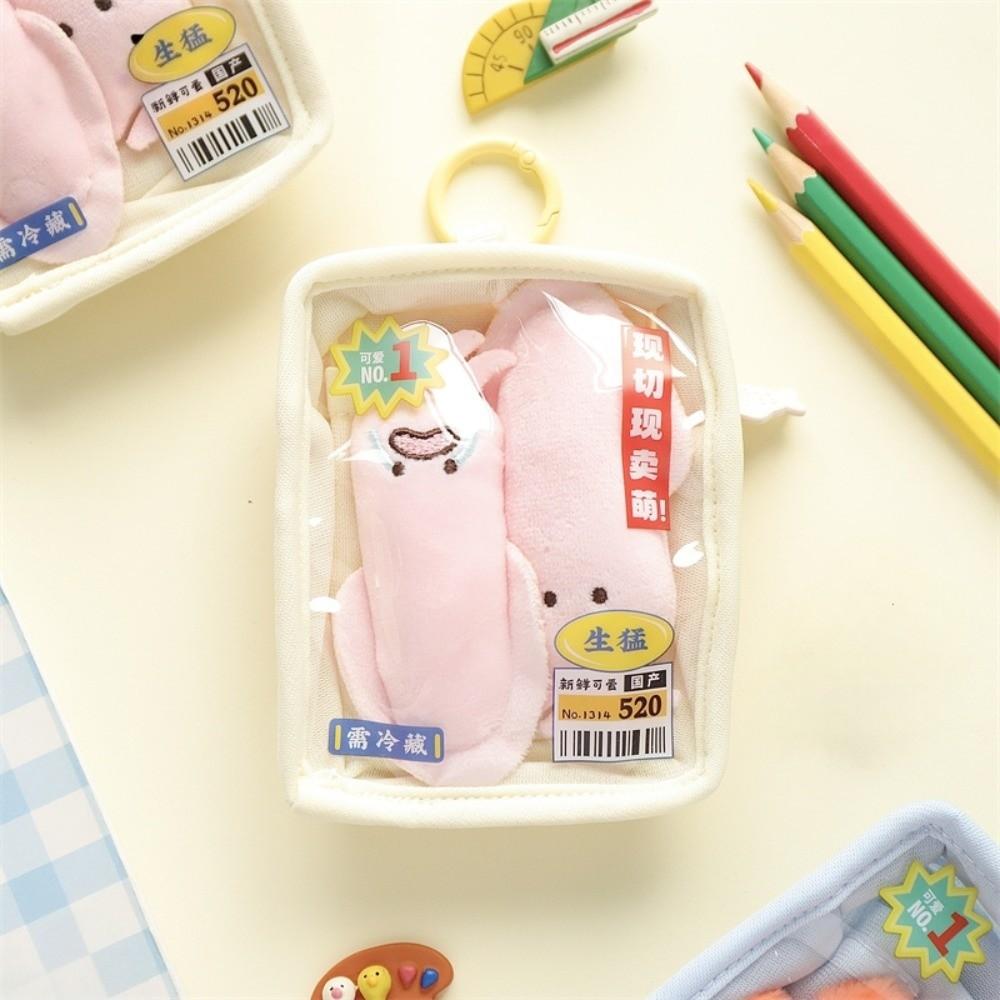 Fresh Shrimp Seafood Sardine Plush Keychain Fish Fillets Mini Hanging Doll Bag  Couple