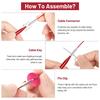 A84E-Aluminum Alloy Interchangeable Circular Knitting Needles Set- Diameter Range 3.0Mm To 10.0Mm Includes Storage Case For Craf