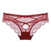 Sexy Underwear for Women Seamless Hipster Sheer Mesh Lace Panties Low Waist V-Back Strappy Criss Cross Briefs