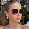 Small Frame Square Punk Sunglasses Women  Luxury Brand Vintage Steampunk Metal Polygon Sun Glasses Trendy Driving Shades