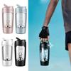 Electric Shaker Bottle 650ml Rechargeable Powerful with Powder Compartment for Smooth Protein Shakes Supplement Storage