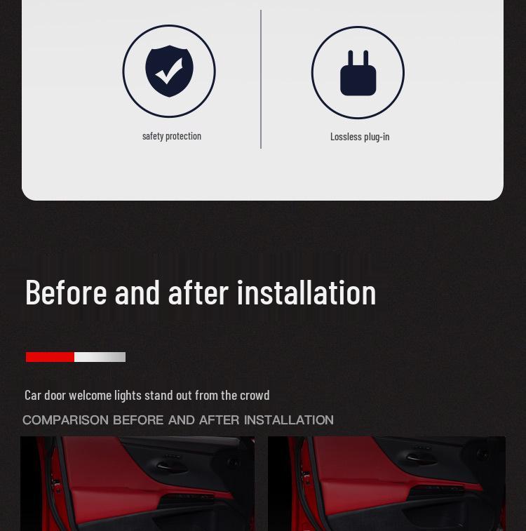 Lumières de projection de bienvenue pour porte Infiniti: Compatible avec les modèles Q50L, Q70L, QX60, QX50, G25, FX35