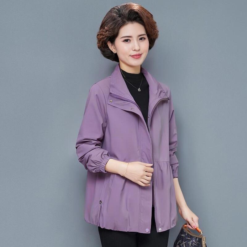 XUEXI Women's Mid-Aged Plus Size Spring Autumn Jacket