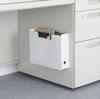 Sanka Sanbassa Slim Floating File Box with Powerful Magnetic Storage, Fits A4 Size Files, White, 4kg Weight Capacity, Securely Mounts To Desks,
