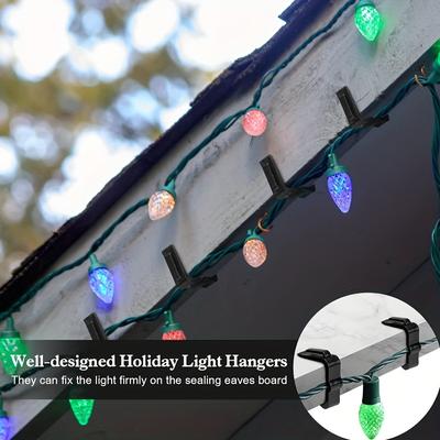 Christmas Light Wire Clip Outdoor Hooks Roof Securing Led Cable String Rope Holder Clamps For Festival Party Decors Dropshipping