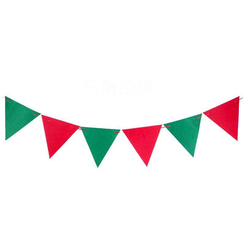 Festive Merry Christmas Bunting Hanging Banner Flag For Xmas Party Decoration