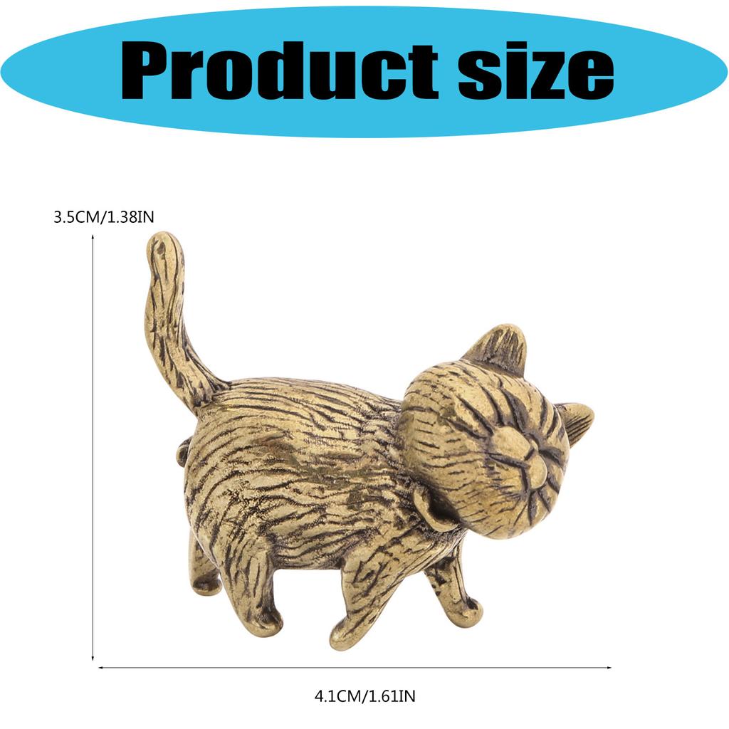 Metal Cats Decors Figurines Animal Statue Cats Decorative Objects for Living Room,Bookshelf,Side Table Decorations