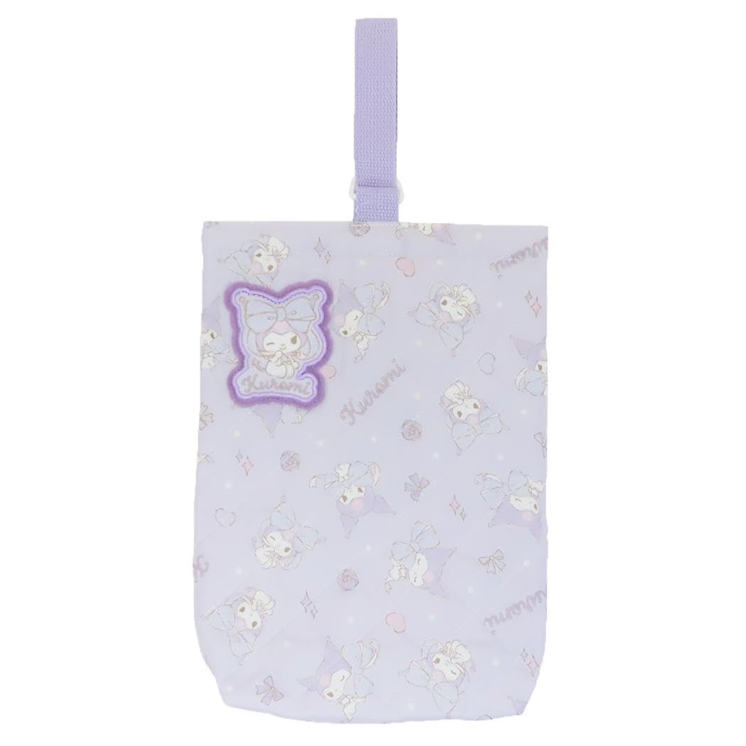 Takanami Create Quilted Shoe Case, Kuromi Purple [130508] Perfect for kindergarten, school, and extracurricular activities