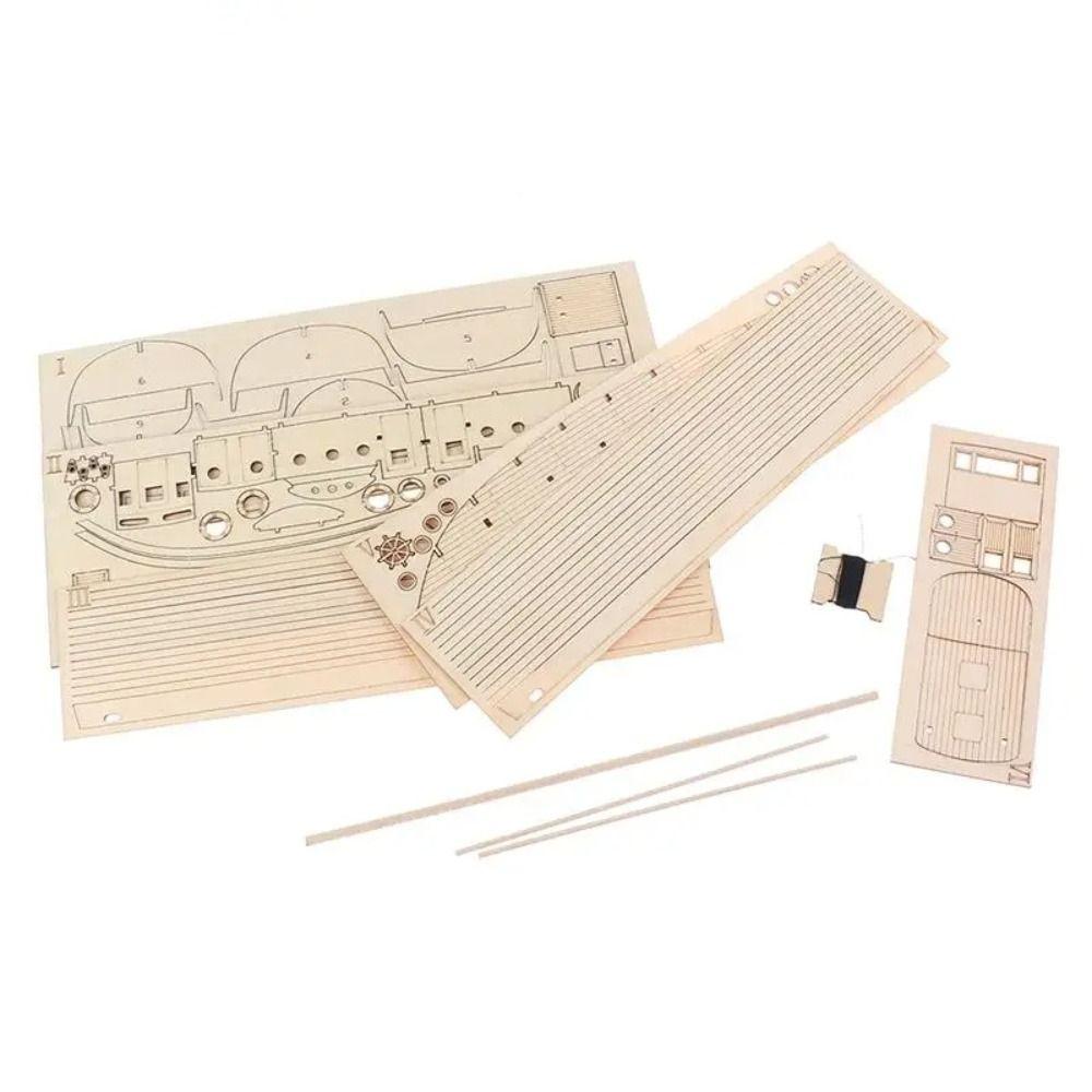 1:100 Scale Boat Assembly Toy Home Decoration Wooden Sailing Boat Wooden Ships Model  DIY Hobby