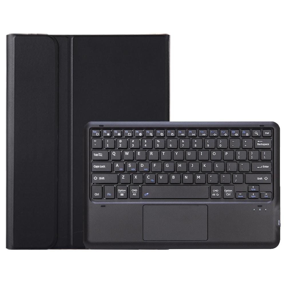 

AH23-A For Huawei MatePad Air (2024) Leather+TPU Tablet Cover Bluetooth-compatible Keyboard Case with Touchpad Black