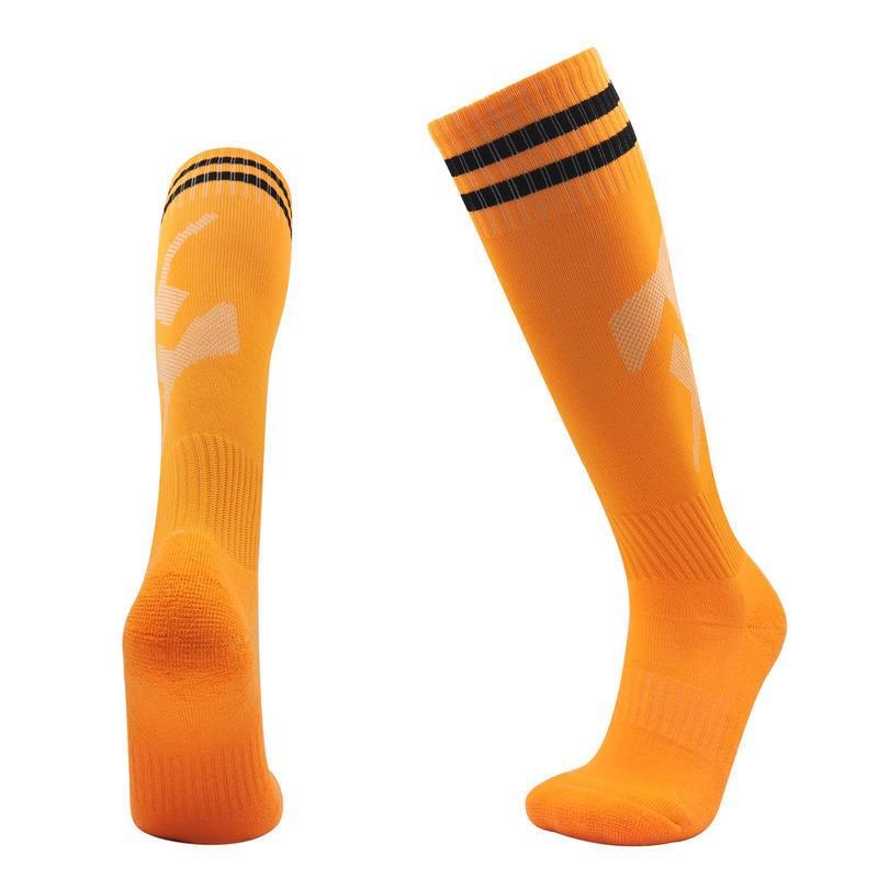 Meias de Futebol Grossas com Parte Inferior de Toalha Meias de Treino de Futebol para Adultos Resistentes a Choques Resistentes ao Desgaste Meias de Cano Alto para Joelho de Futebol Infantil