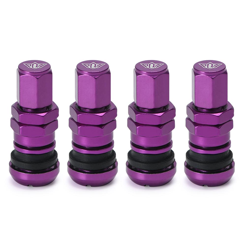4 pièces / set Valve d'air universelle pour pneu tubeless de roue de moto et de voiture, bouchons d'air pour tige de valve de pneu, tige de valve d'air en métal aluminium VR-WR11