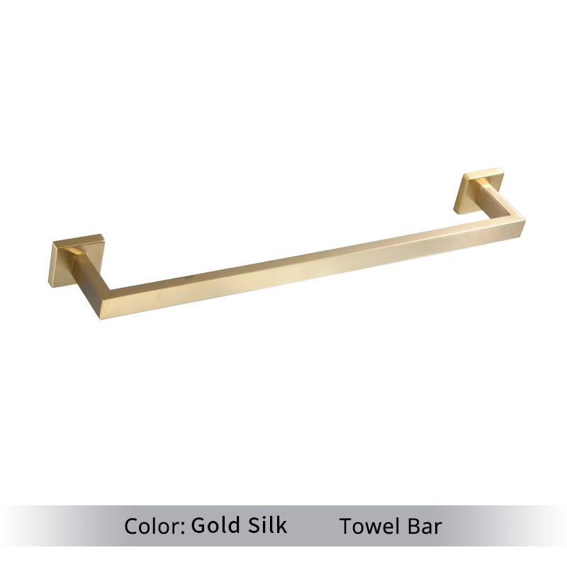 Brushed Gold Bathroom Accessories Set Toilet Brush Holder Toilet Paper Holder Wall Mounted 304 Stainless Steel Bathroom Hardware