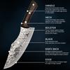 Carbon Steel Kitchen Knives Wooden Handle Cleaver Slicing Knife Hand Forged Blade Butcher Boning Knife Wood Handle Chef Knife