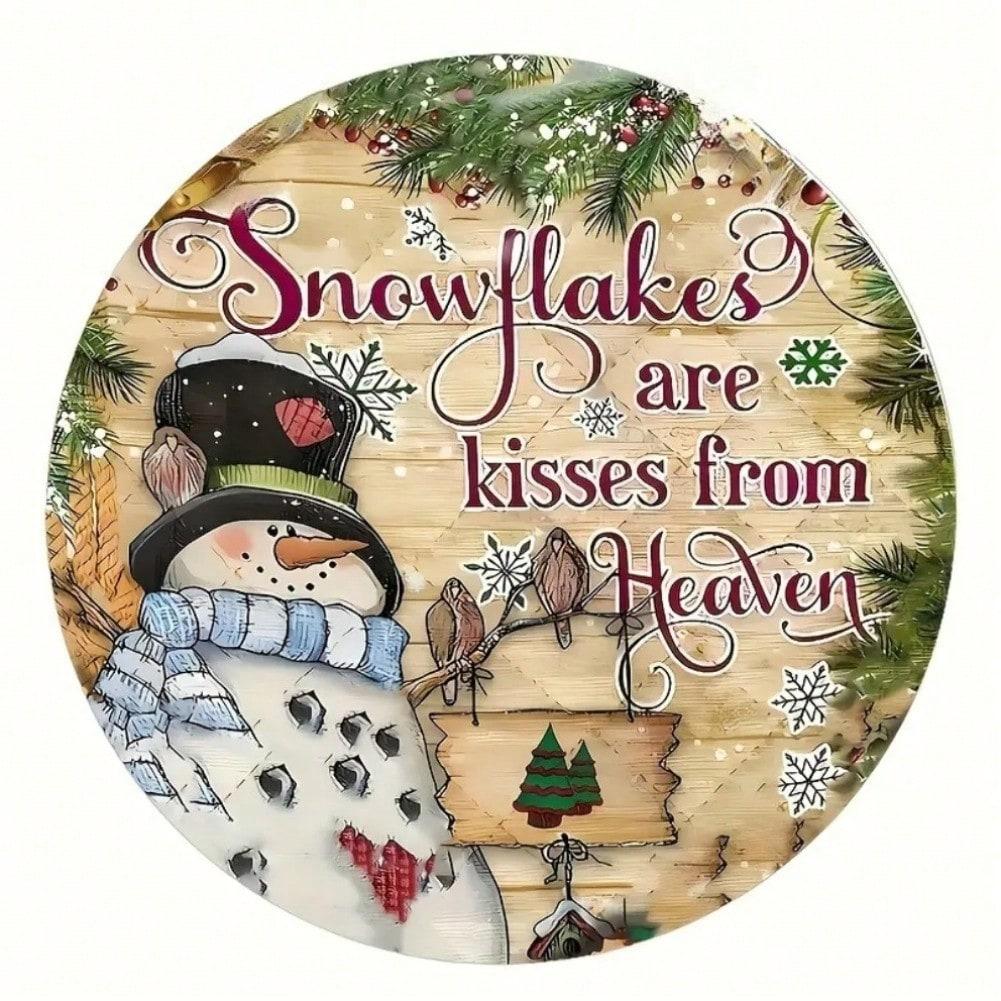 

Vintage Snowman Tin Sign Christmas New Year Holiday Home Decor Gift 20x20 різнокольоровий