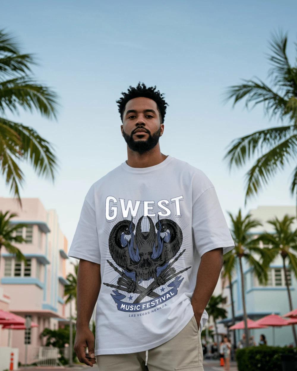 Music Festival Oversized T-Shirt S