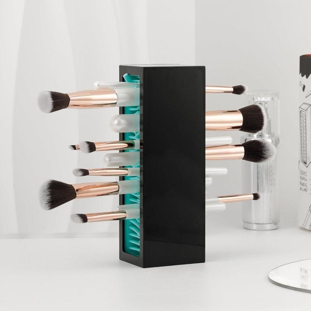 Compact Cosmetic Brush Drying Rack Creative Toothbrush Drying Shelf Pen Storage Case Makeup Tools