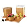 Kraft Paper Disposable Food Containers with Lids