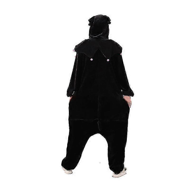Kuromi Cosplay Kostüm Damen Kigurumi Pyjama Halloween Cartoon Einteiler Kind Kawaii Flanell Homewear Für Feiertagsparty Mädchen Geschenk