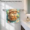 Explorer Beaver Adventure Towel, Soft Absorbent Hand Towel for Shower, Puffy Cartoon Animal Bathroom Towel