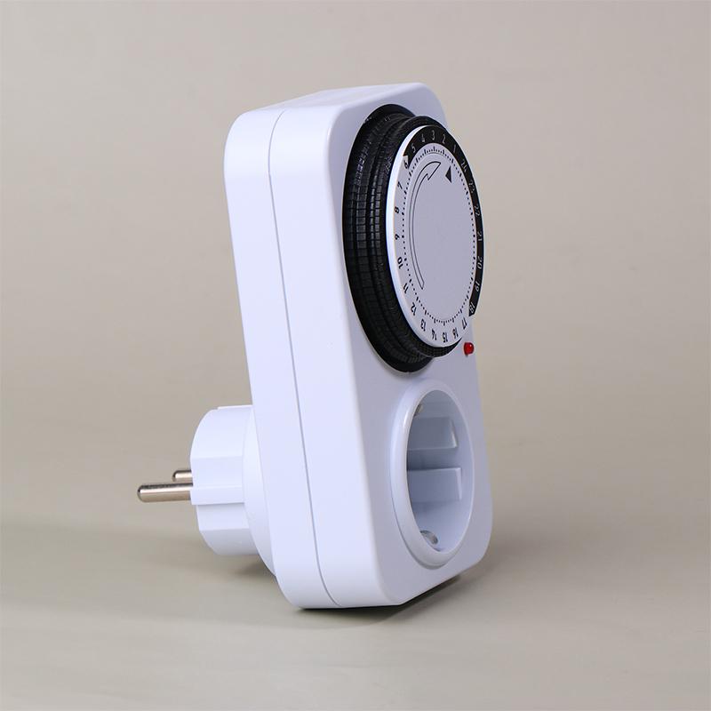 Eu Plug Timing Socket 24-Hours Cycle Mechanical Timer Electricity Consumption Meter Automatic Shutdown With Overload Protection