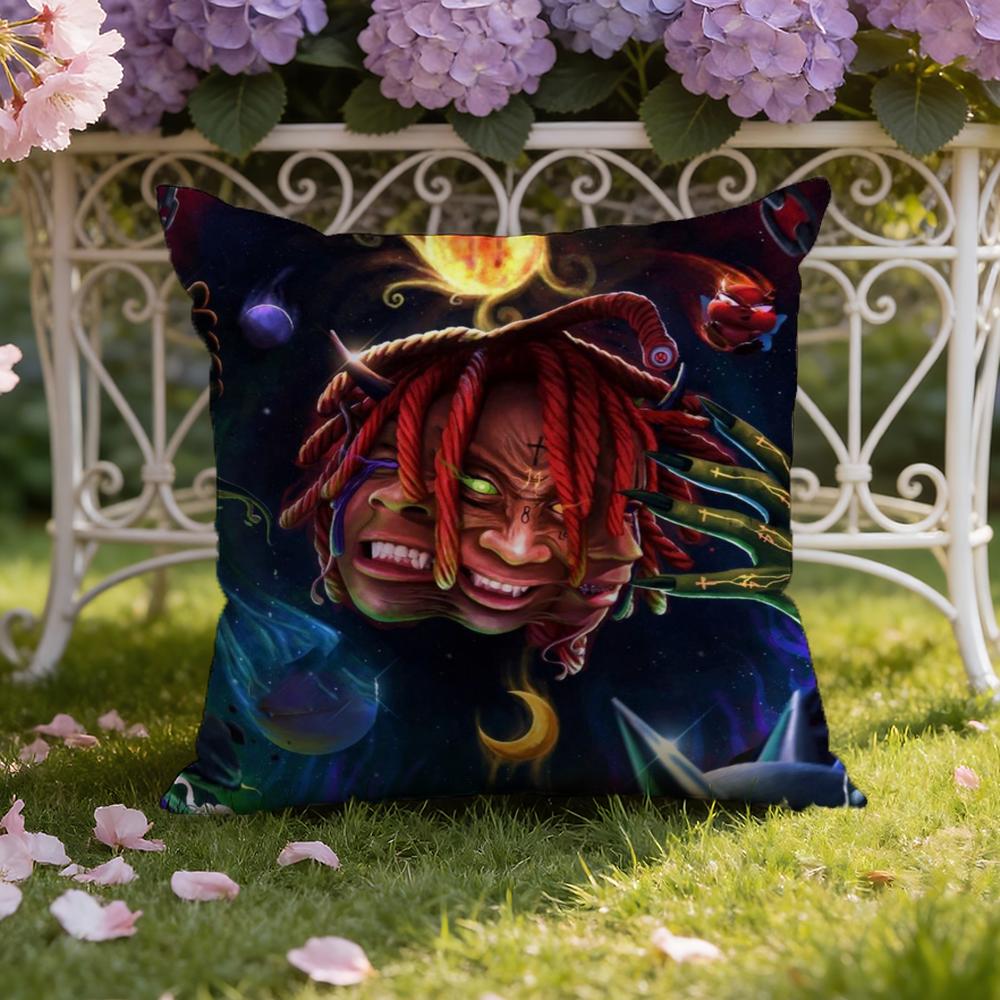 Rapper T-Trippie R-Redd Cushion Cover Home & Car Dual-Scene Pillow Cover: Reversible for Premium Comfort