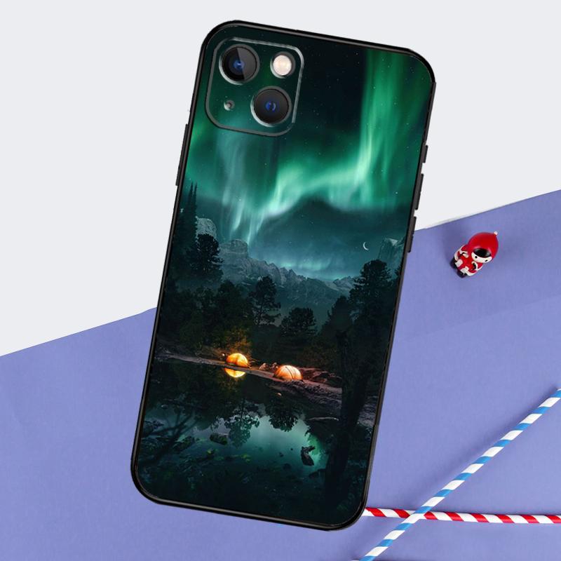 Camping Nature Phone Case For iPhone 16 15 Pro Max 12 13 Mini 11 14 Pro Max XR 16 15 Plus 16e Cover Coque