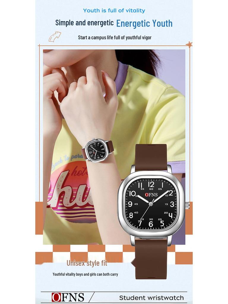 Oufanni Kids' Silent Glow Waterproof Exam Watch