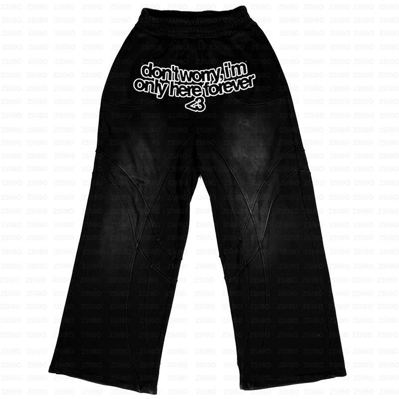 Bordado de letras otoño e invierno exterior casual chaqueta suéter sudadera con capucha conjunto de pantalones pre-