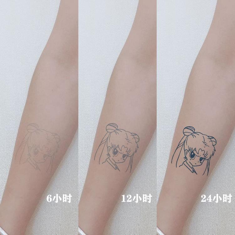 Emmy Lines Princess Small Pattern Herbal Gradual Change Semi-Permanent Waterproof Tattoo Sticker Simulation Tattoo Sticker
